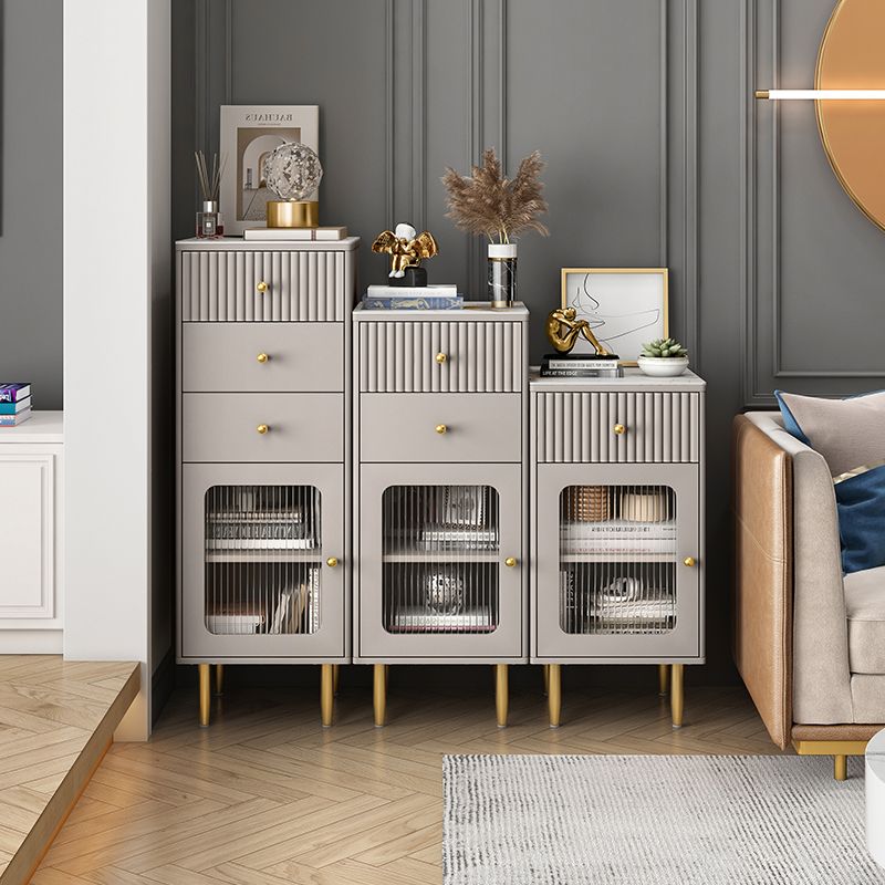 Glam Combo Dresser Stone Vertical Storage Chest Dresser for Bedroom
