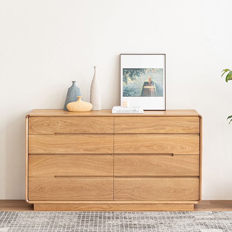Modern Storage Chest Solid Wood Storage Chest Dresser with 8 Drawers