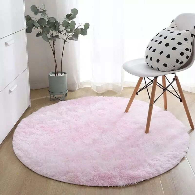 Simplicity Decoration Rug Multi-Colored Tie Dye Carpet Polyester Washable Non-Slip Backing Stain Resistant Rug