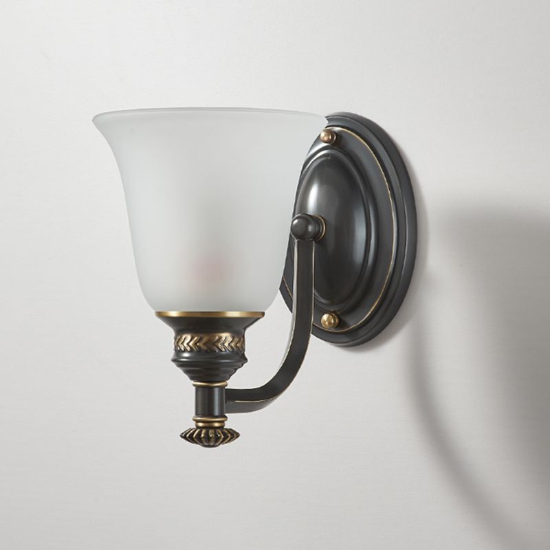 Frosted White Glass Sconce Light Cone Industrial Wall Sconce Light for Living Room