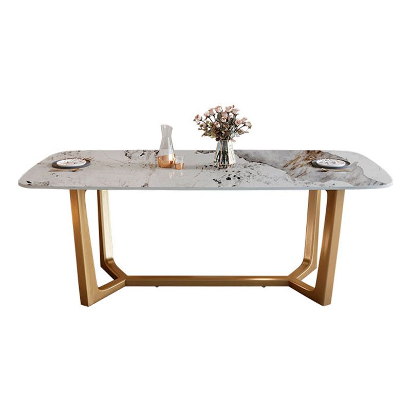 Glam 1/2/7 Pieces Dining Table Set with Sintered Stone Top Stainless Steel Dinette Set