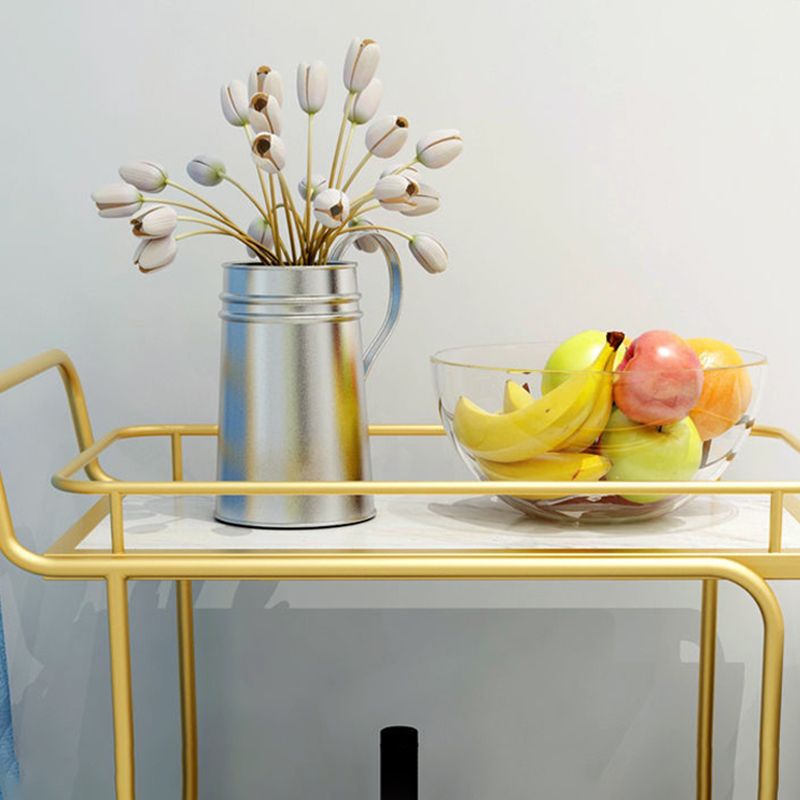 33.86" High Rolling Contemporary Prep Table Metal Prep Table for Dining Room