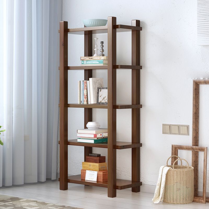 Vertical Shelf Bookcase with Shelves Wooden Bookshelf for Home Office