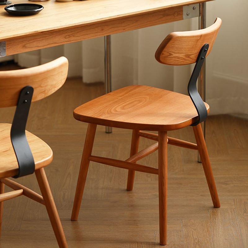 Industrial Style Side Chair Solid Wood Indoor Dining Chair for Living Room