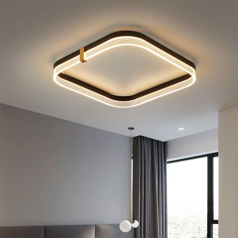 DEL géométrique Flush Mount Ceiling Light Modern Simplicity Acrylic Ceiling Mount Chandelier for Bedroom