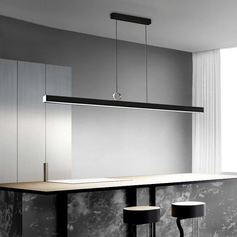 Zeitgenössische Küche Anhänger linear linearinselbeleuchtung Metall 1 Licht