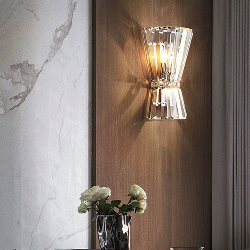 Geometric Shape Crystal Wall Light Modern 2 Lights Wall Light Sconce