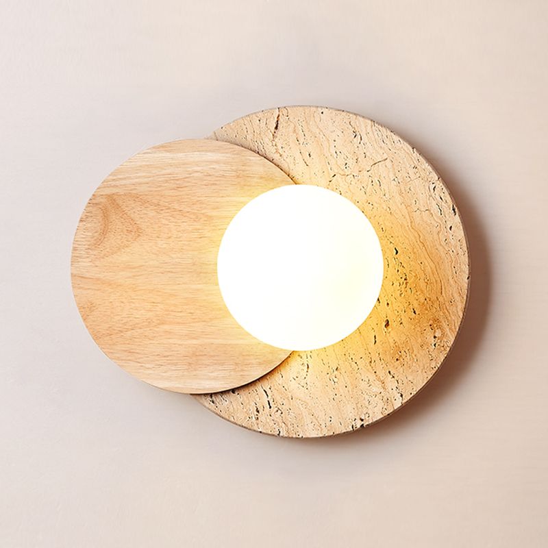 Modern Glass Globe Shade Wall Lighting Fixtures 1-Light Wall Lamp for Dining Room