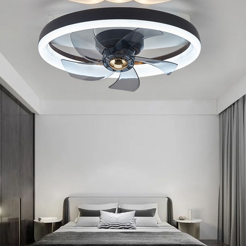 1 Light Ceiling Fan Lighting Modern Style Metal Ceiling Fan Light for Bedroom
