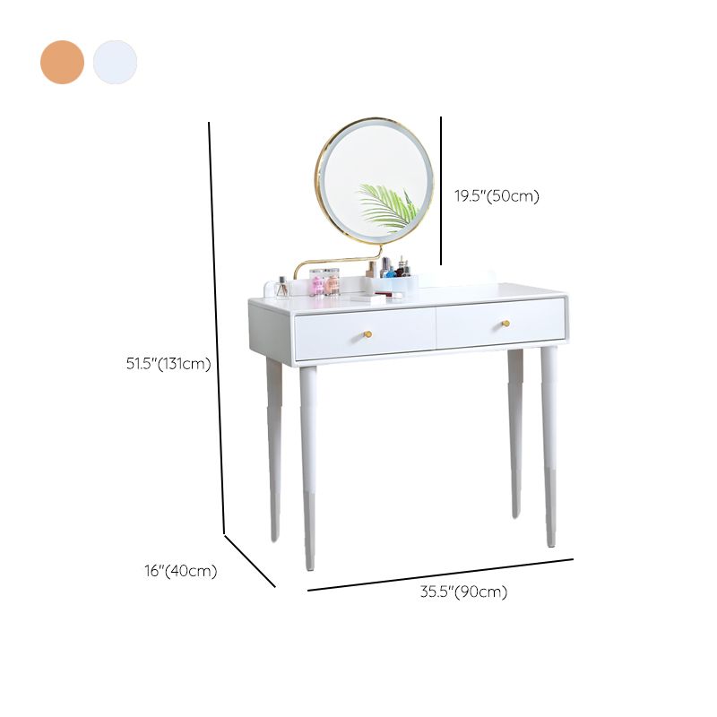 Contemporary Dressing Table Cherry Bedroom Lighted Mirror Standing Make-up Vanity