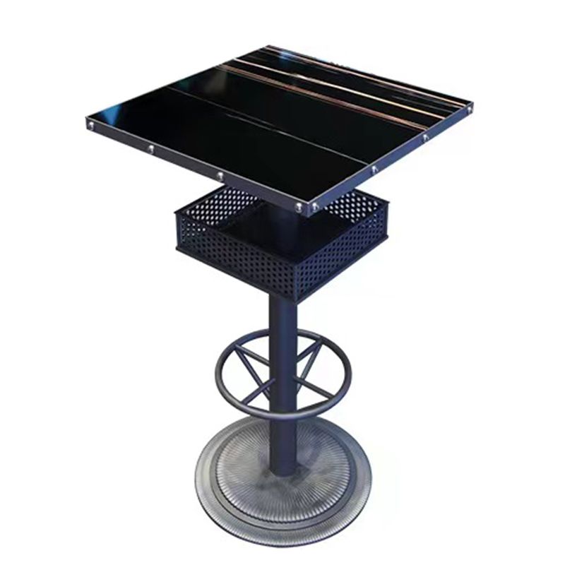 Industrial Style Bistro Bar Table Metal Base Bar Table for Bar