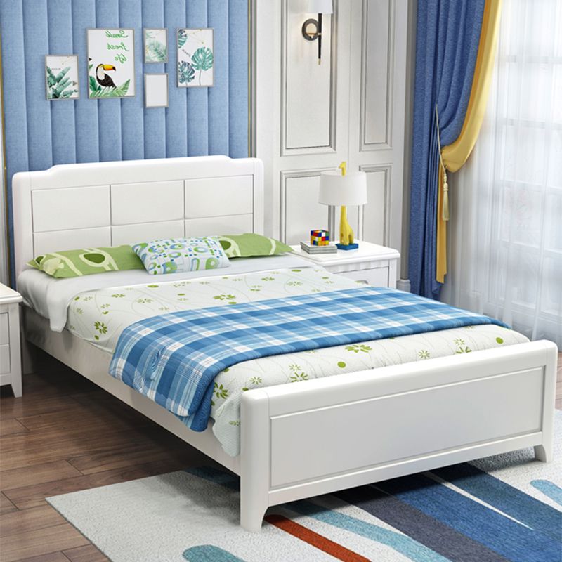Scandinavian Solid Wood Standard Bed Natural Bed with Headboard