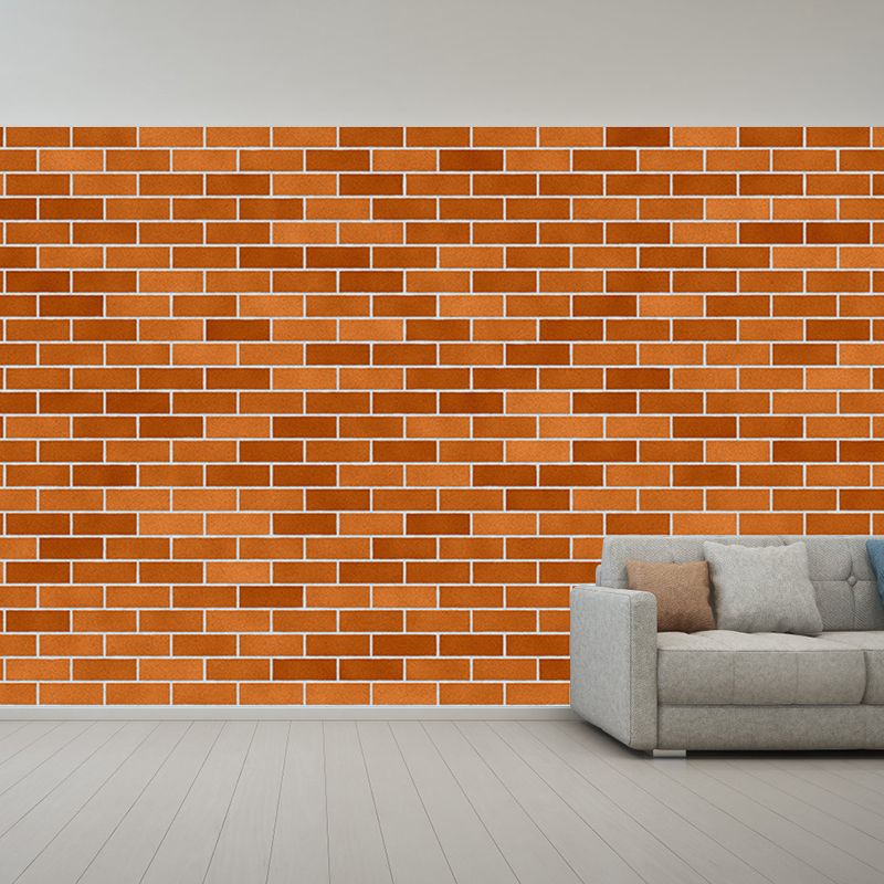 Countryside Style Brick Wall Mural Stain Resistant Living Room Wall Decor