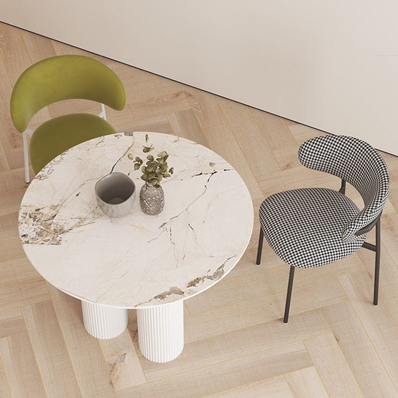 Modern Round Stone Dining Table 1/3 Pieces Dining Set for Dining Room