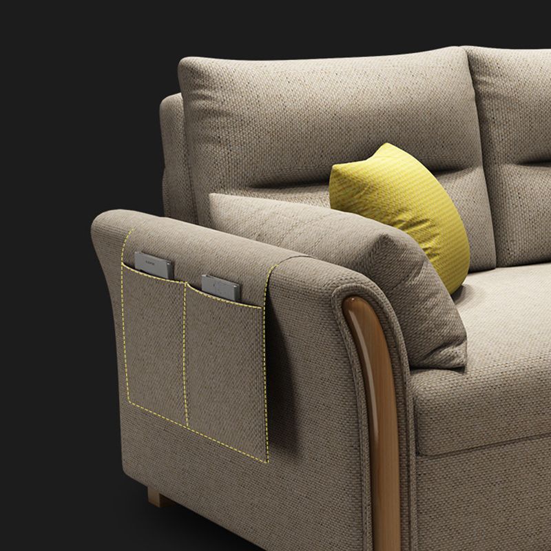 Fabric Sofa Bed Settee Furniture Flared Arm Latex Filled Sofa