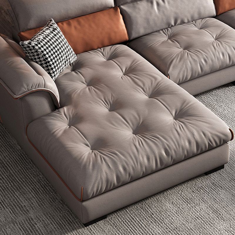 Scandinavian Sofa & Chaise Stain Resistant Pillow Top Arm Sectional