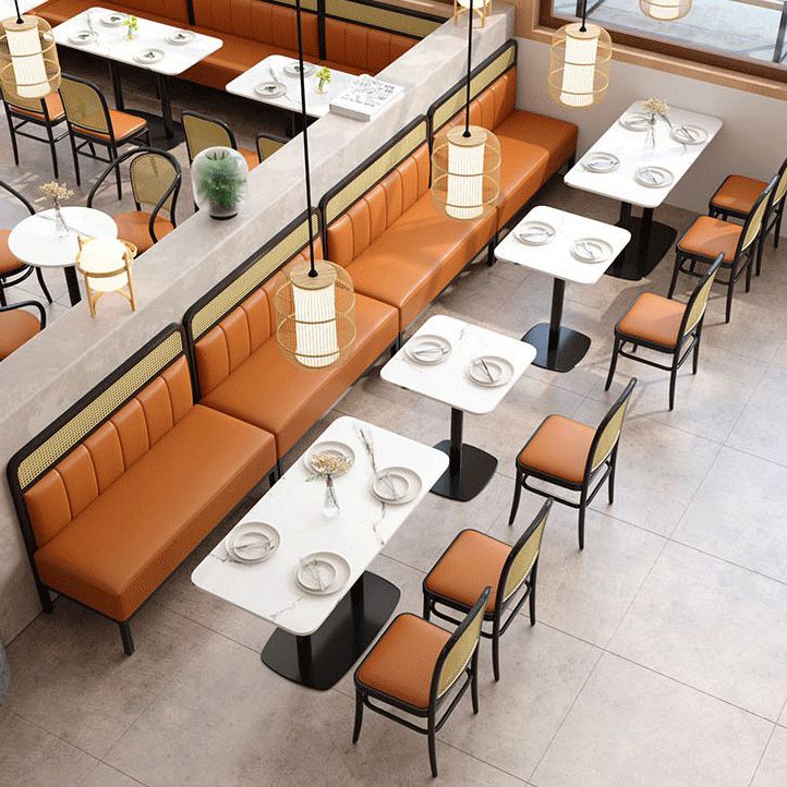 Contemporary Bar and Counter Stool Brown Stool with 4 Legs in Black