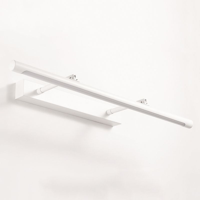 Extendable Tube Vanity Light Fixture Simplicity Metal Bathroom LED Wall Sconce in White