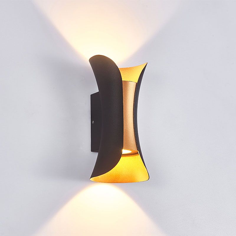 Lámpara de montaje de pared de aluminio de 2 luces moderna.