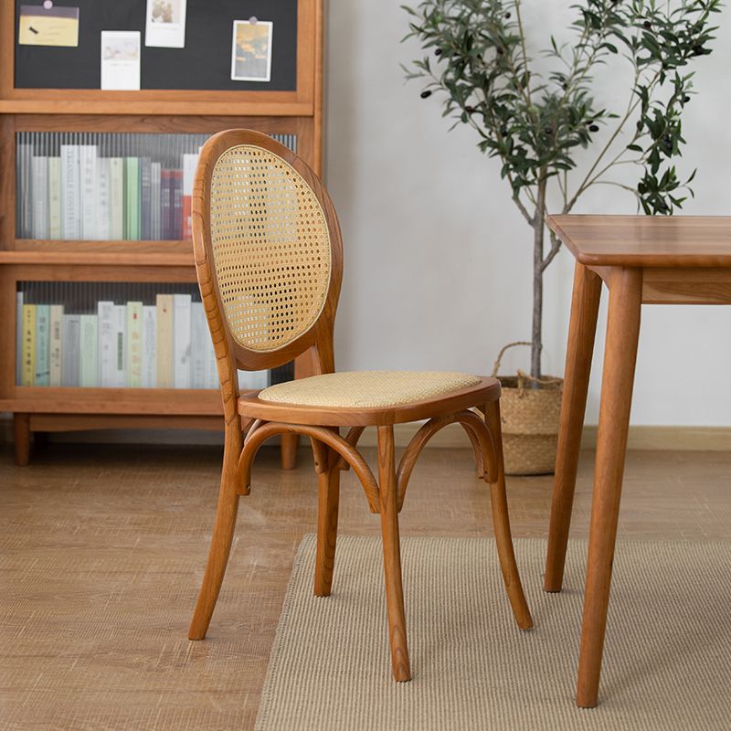 Wood Dining Side Chair Tropical High Back Outdoors Dining Chair