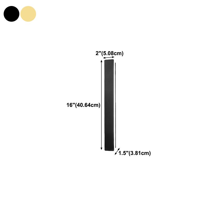 Metal Straight Wall Light Modern Style LED Wall Sconce for Living Room