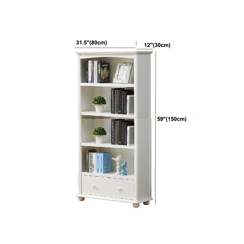 Scandinavian Wood Bookshelf Home Office Closed Back Bookcase