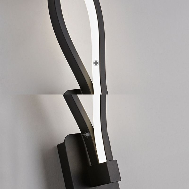 Lámpara de pared LED de simplicidad moderna Amplina de pared lineal de aluminio con sombra acrílica