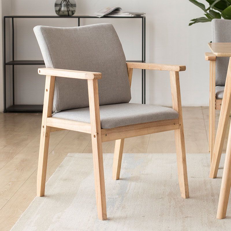 Fauteuil à dossier solide rembourré contemporain, finition mate, chaise de salle à manger pour la maison