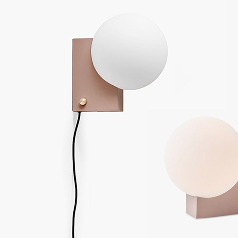 Plan de pared LED LED de hierro forjado en moderna luz de pared de vidrio esmerilado de estilo creativo para sala de estar