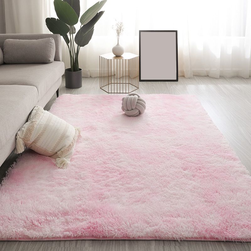Nordic Tie Dye Rug Plush Indoor Rug Non-slip Carpet for Bedroom and Living Room