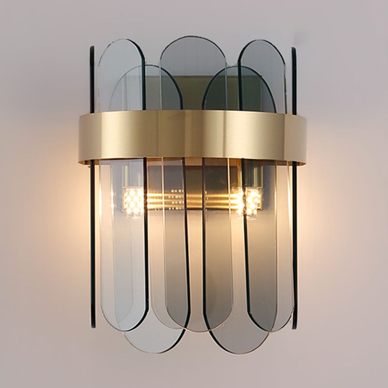 Geometric Sconce Light Fixtures Modern Style Glass 2 Lights Sconce Lights for Living Room Bedroom