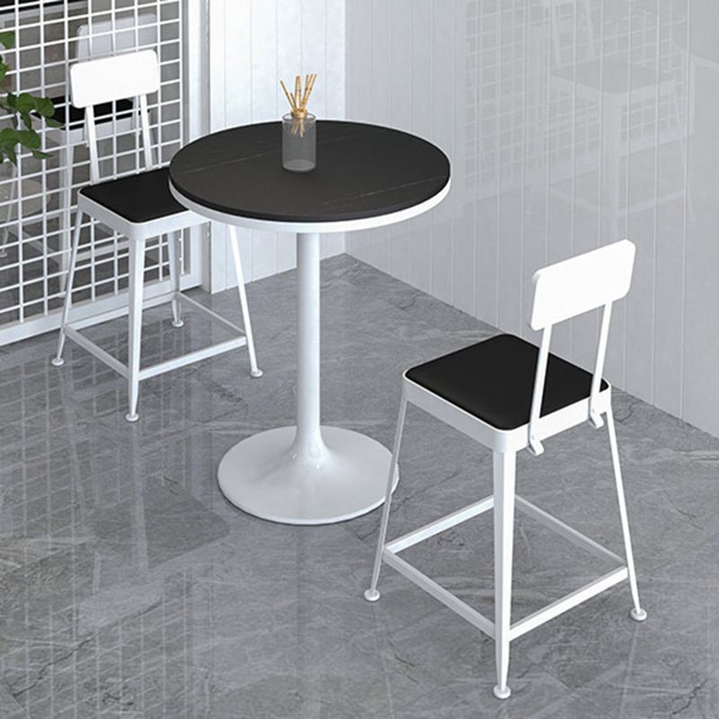 Glam Pub Table Round Pedestal Bar Table for Indoor and Breakroom