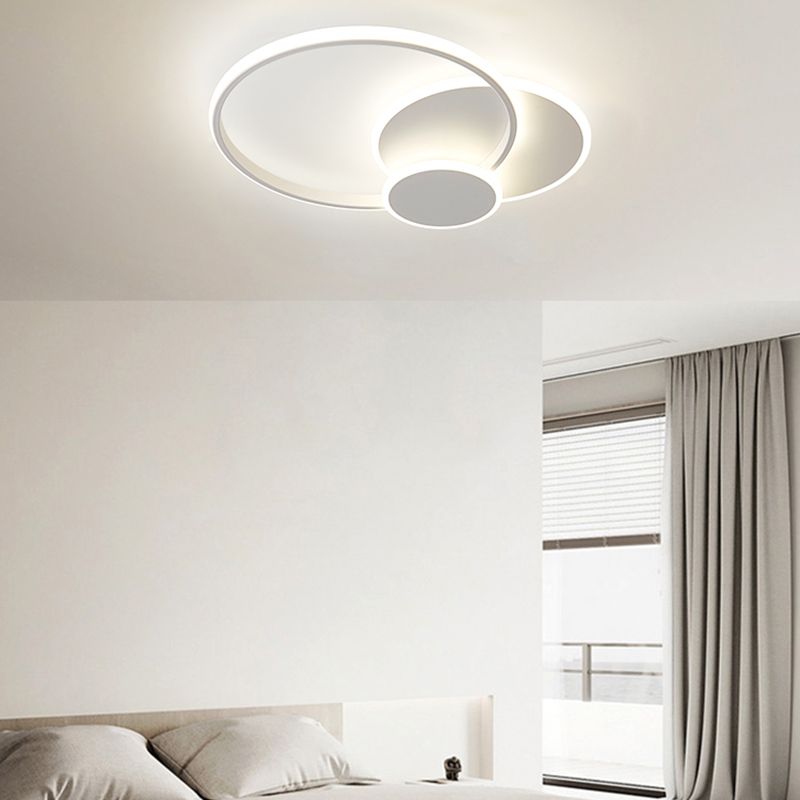 Anneau LED encastré lampe acrylique abat-jour plafonnier pour salon salle à manger