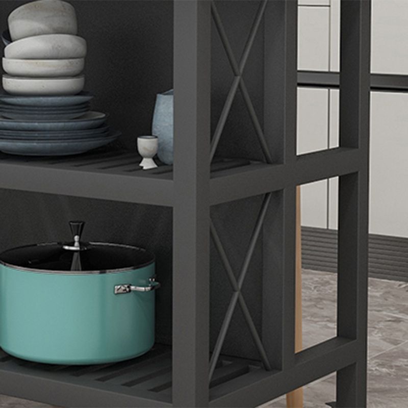 White Faux Marble Top Kitchen Trolley with Wheels for Dining Room