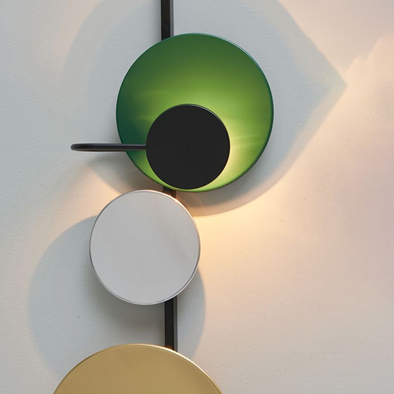 Nordic Style Metal Wall Light Colorful Geometric Wall Sconce for Bedroom