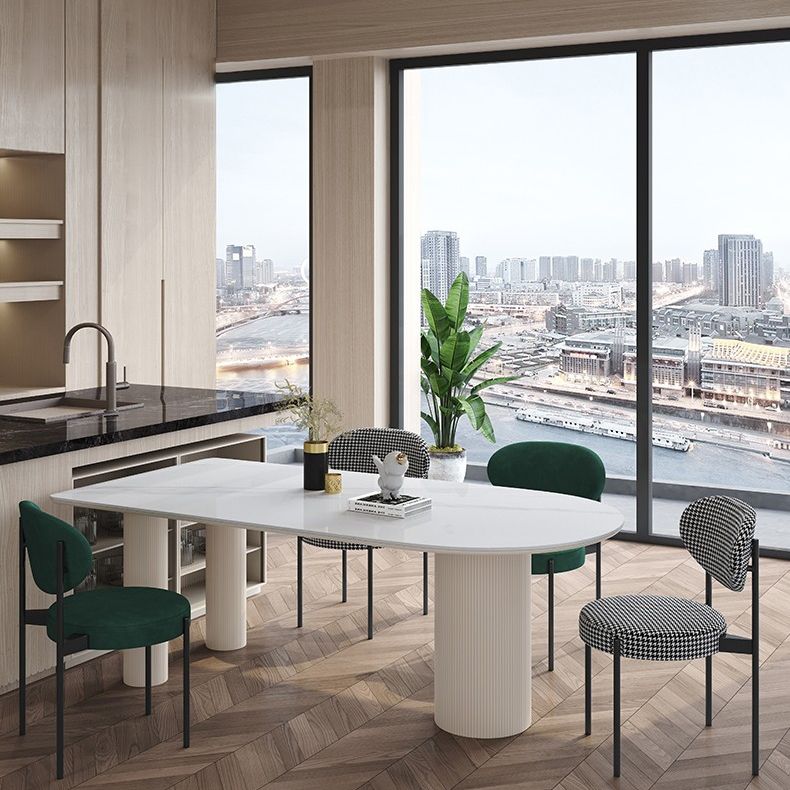 Free Form Stone Top Dining Table Modern Tripod Dining Table for Restaurant