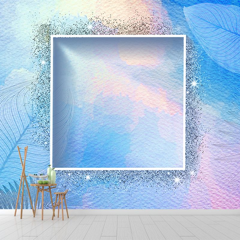 Illustration Tropical Plants Mural Tropical Style Mildew Resistant for Bedroom