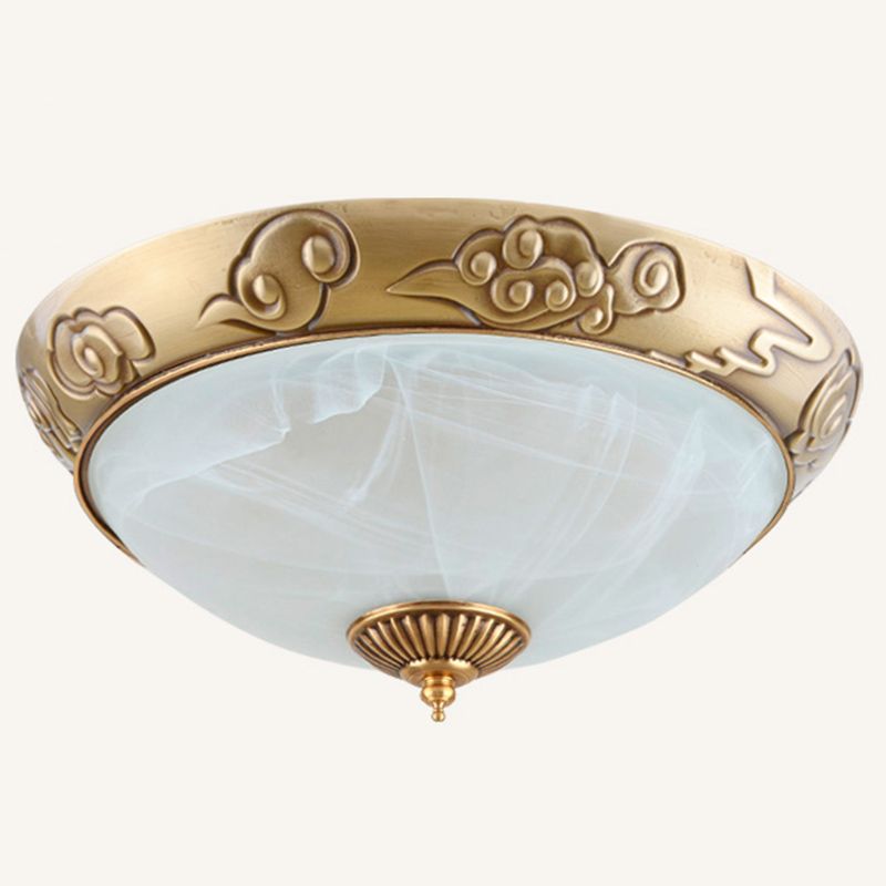 Plafonnier géométrique en verre blanc, Style traditionnel, plafonnier pour chambre à coucher