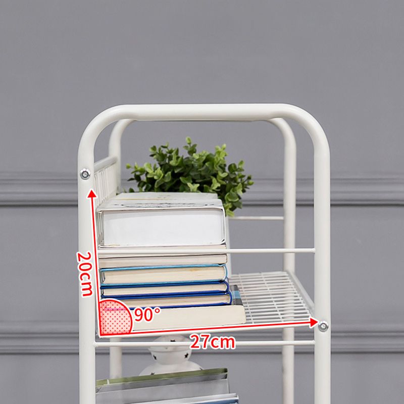 Contemporary Standard Bookcase Metal Open Back Bookshelf with Shelves