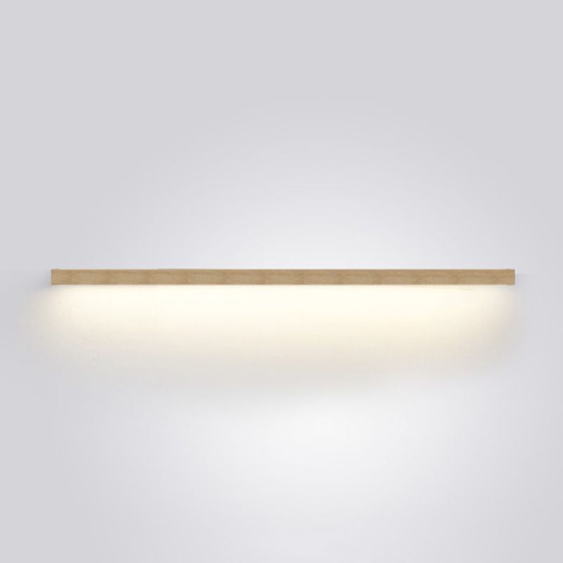 Multi Lights Linear Wall Mounted Lamps Modern Style Wood Wall Lights
