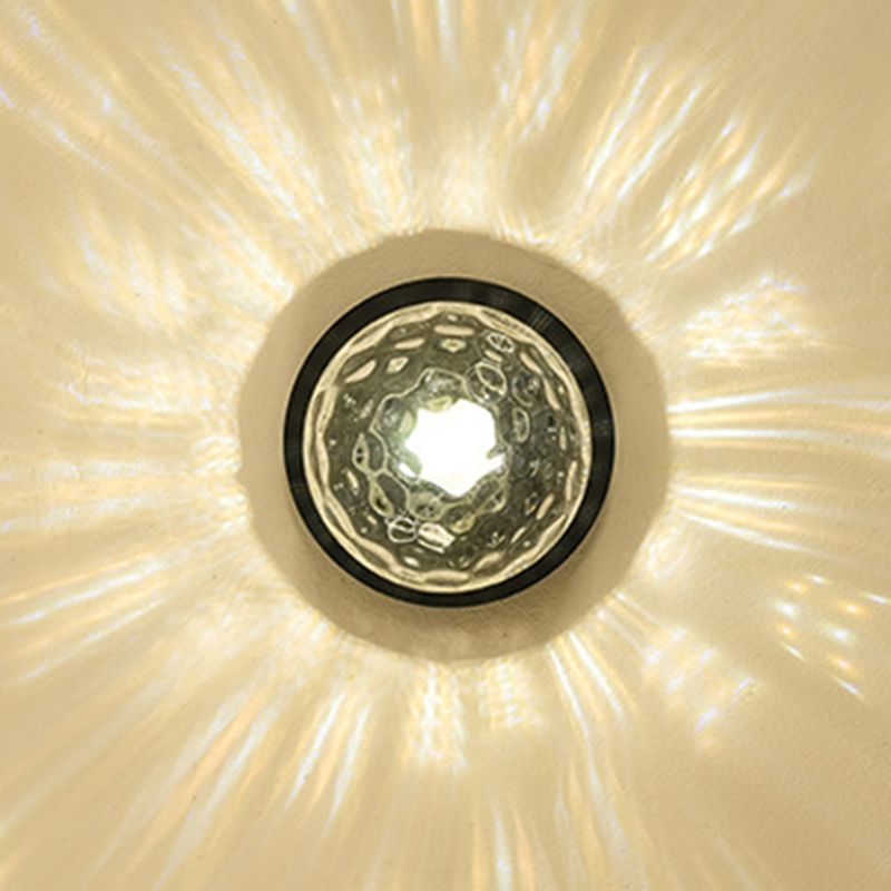 Spherical Semi Flush Light Fixtures 1 Light Glass Modern Flush Mount Ceiling Light Fixture for Hallway