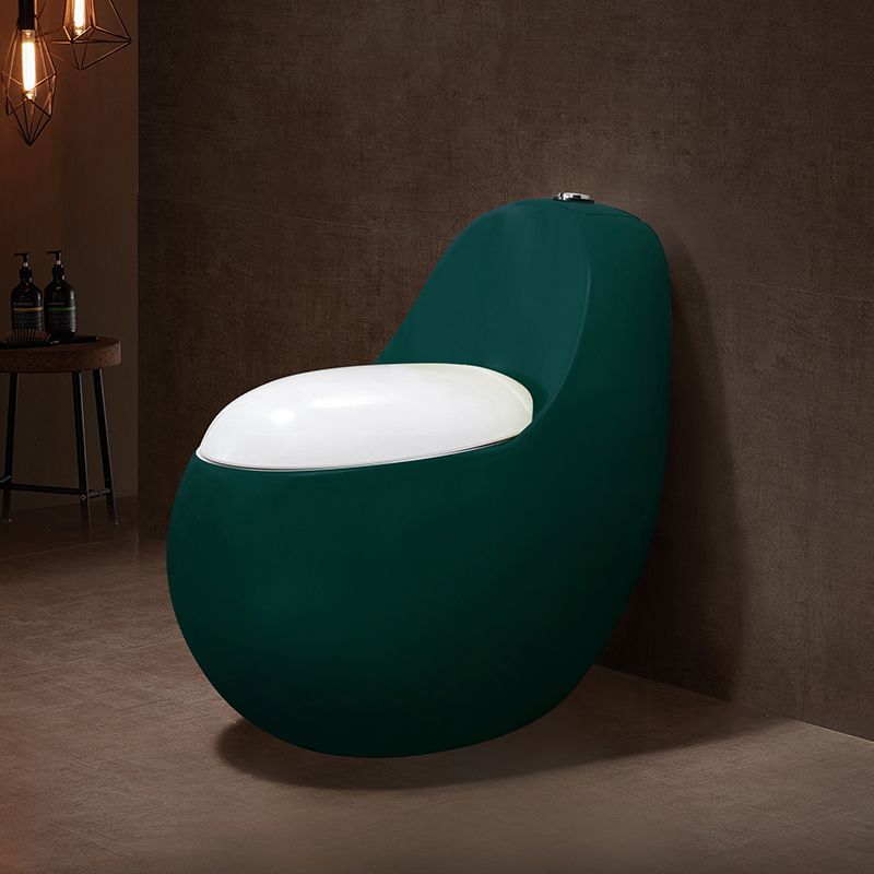 Contemporary Siphon Jet Toilet Bowl Skirted One Piece Urine Toilet with Seat