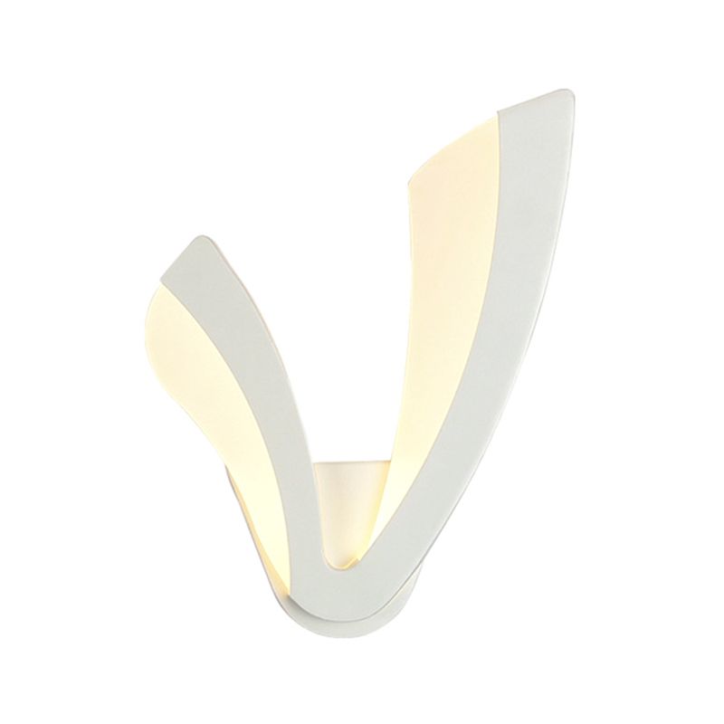 Simple V Shape Wall Lighting Ideas LED Acrylic Shade Wall Mount Light for Living Room Bedroom