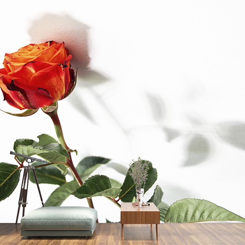 Environment Friendly Wall Mural Wallpaper Romantic Rose Sitting Room Wall Mural