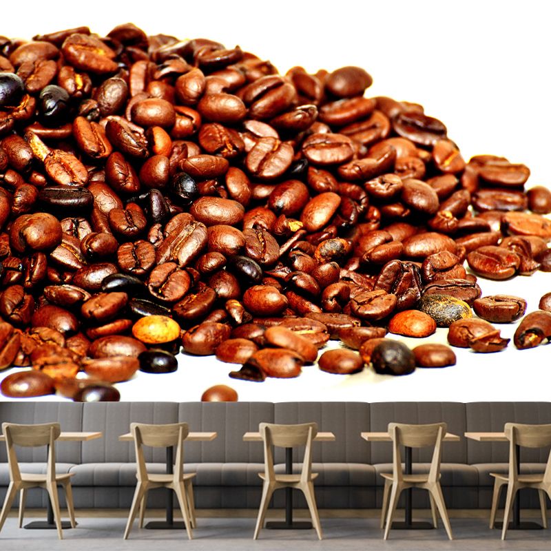 Coffee Mural Wallpaper for Restaurant Decor Stain Resistant, Made to Measure