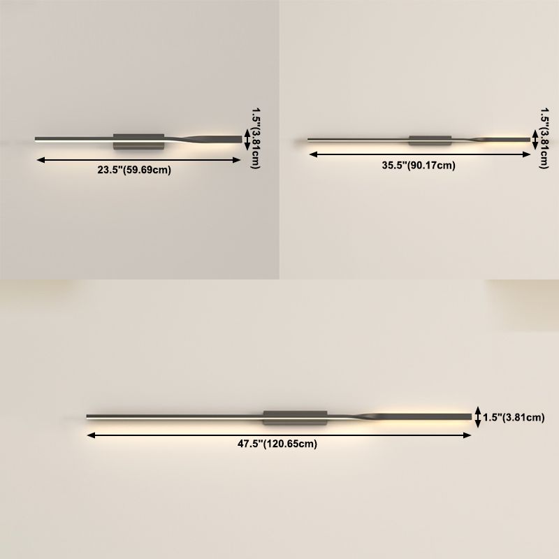 Linear Led Sconce Light Fixture Contemporary Metal Wall Light Fixture for Bedroom