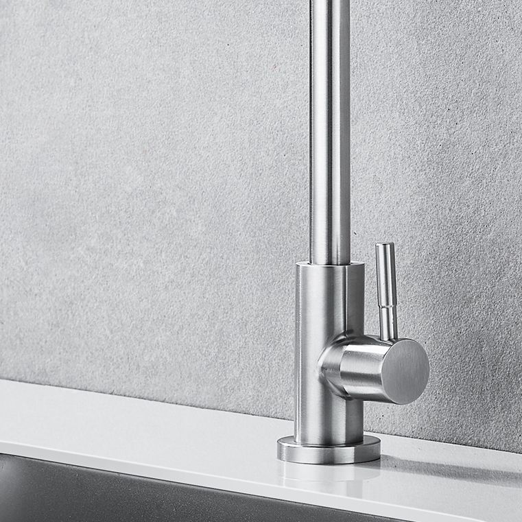 Modern Stainless Steel Kitchen Faucet Single Handle One Function Faucet
