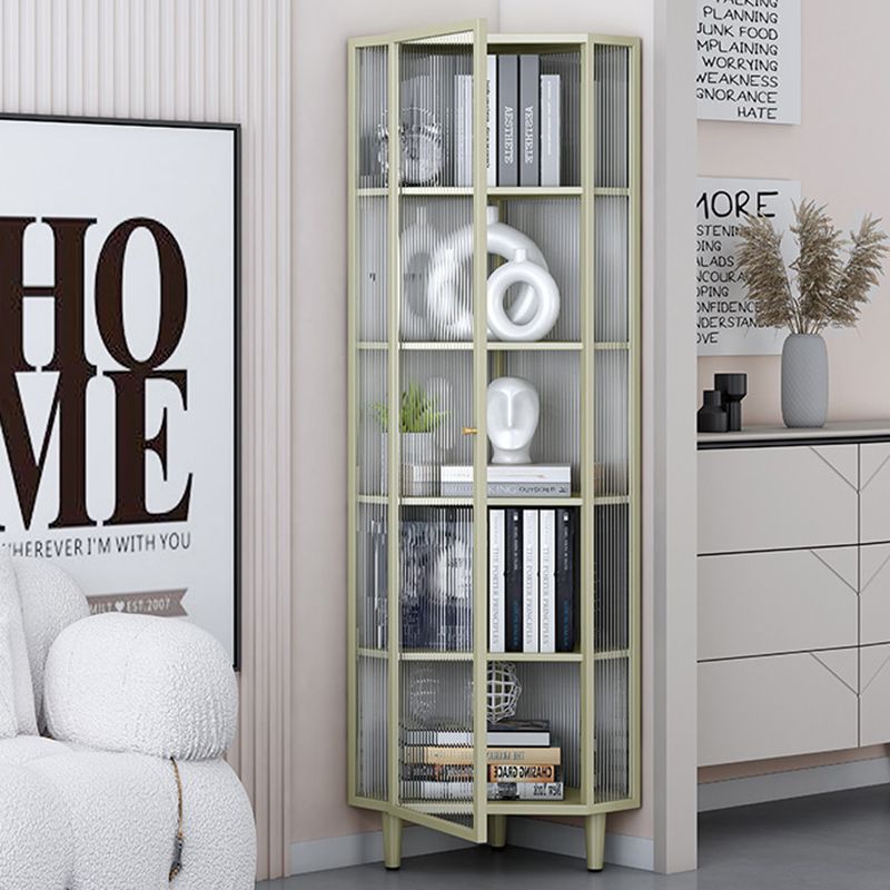 Modern China Cabinet Metal Corner Unit Storage Cabinet for Dining Room