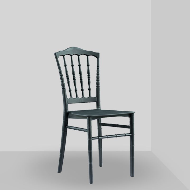 Glam Kitchen Dining Side Chair Plastic Armless Chair Windsor Back Side Chair