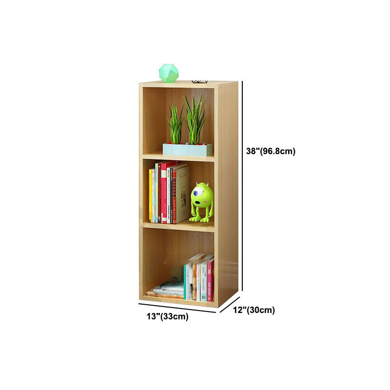 Modern Closed Back Bookshelf Wooden Shelf Bookcase for Study Room